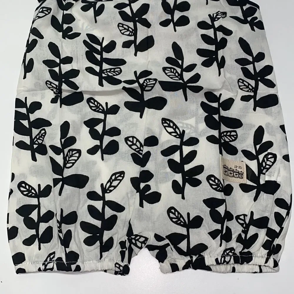 Pastel Tie shoulder Romper tank black/withe girls kids New 100% cotton